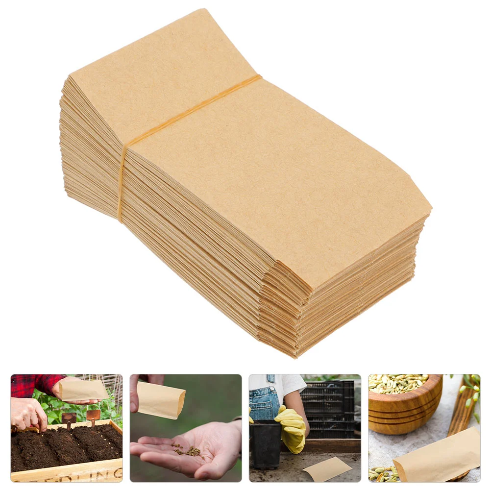 

100 Pcs Bag Corn Packaging Storage Garden Kraft Paper Bags Portable Breeding Pouches Wheat Farm Rice Multifunction