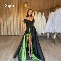 xijun sweetheart off the shoulder evening dresses gorgeous double layer dignified side split women prom gowns vestidos de noche