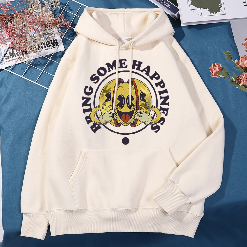 

Refuse Sadness Bring Some Happies Clothes Men'S Comfortable Quality Clothing Harajuku Loose Hoodie Fashion Quality Hoodies Man