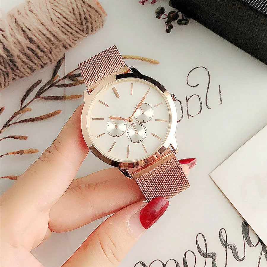 Brand Wrist Watches Men Women Girl Ladies Style Quartz Casual Steel Metal Band Clock m139