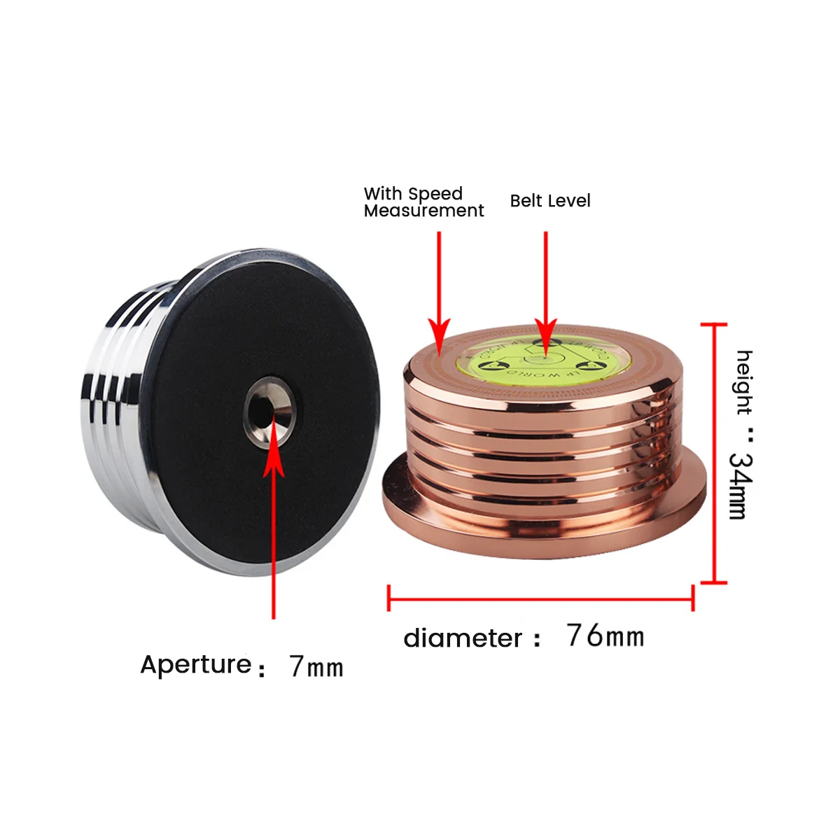 

Aluminum Vinyl Record Weight HiFi 50HZ LP Disc Stabilizer Turntable Vinyl Aluminum Alloy Weight Clamp Black