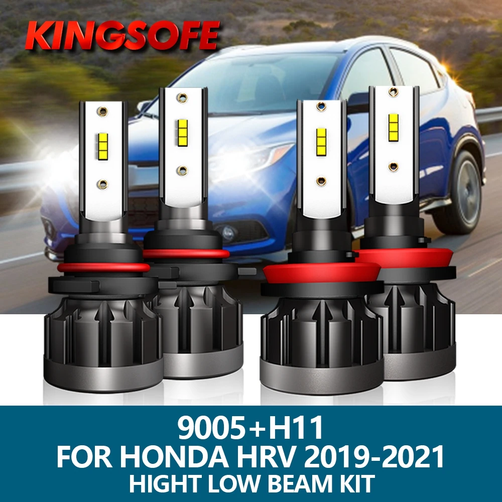 

4 шт., Автомобильные светодиодные лампы 9005 HB3 H11 6000 лм 72 Вт 1860 K 2019 CSP