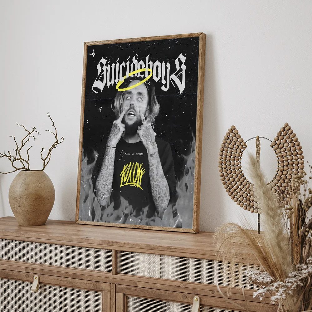Singer S-Suicideboy Whitepaper Poster HD Quality Wall Art Painting Study Room Decor