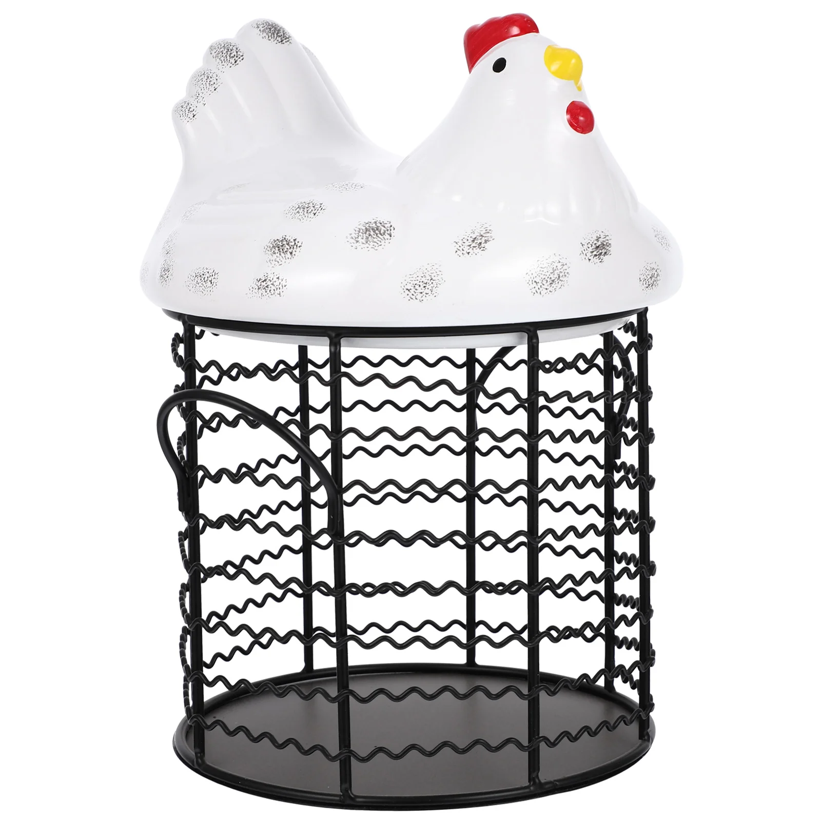 

Basket Egg Wire Storage Chicken Holder Fruit Kitchen Eggs Baskets Metal Tray Container Hen Box Decor Gathering Fresh Collecting