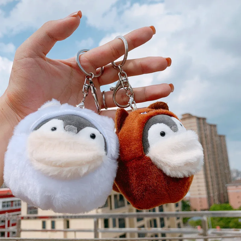 

1 Pcs Kawaii Mini Animal Penguin Plush Dolls Penguin Cat Soft Stuffed Plush Pendant Keychains for Bag Children Kids Gift Toys
