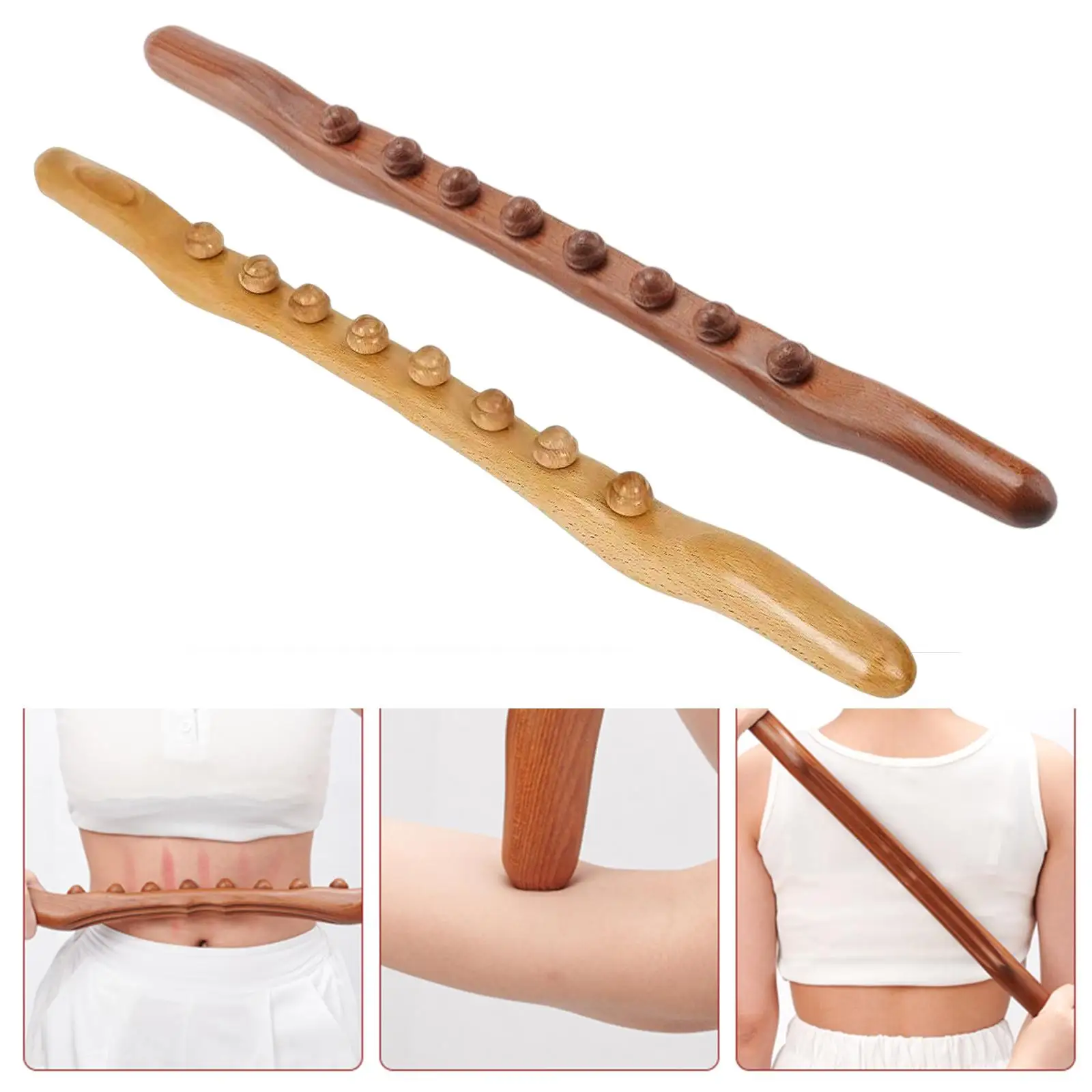 

Wooden Gua Sha Scraping Massage Tool Relieve Sore Muscles Massager for Back