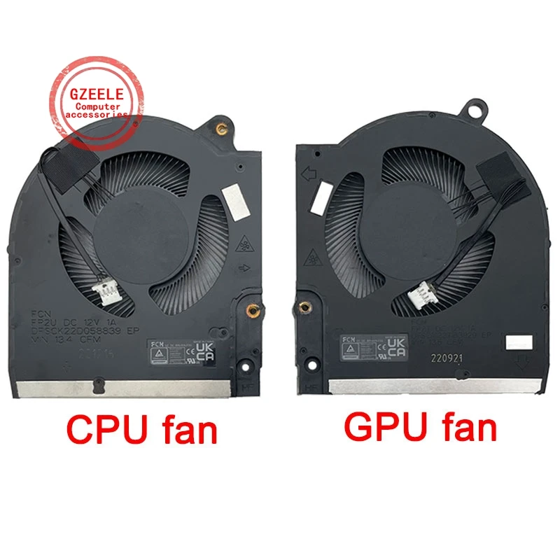 Вентилятор процессора и графического для Dell Alienware M15 R7 M15R7 ALWM15-R2763QB охлаждающий