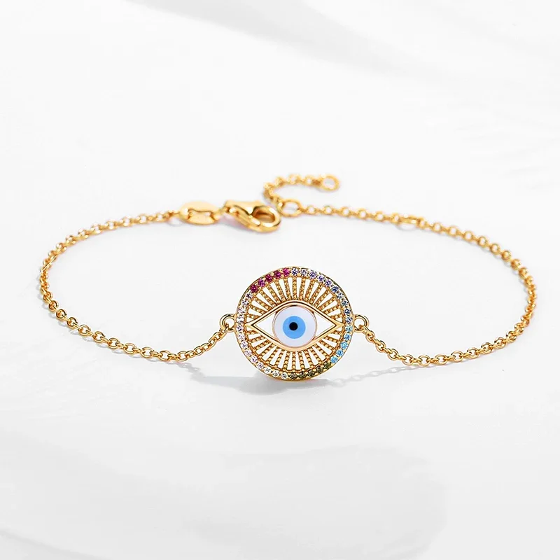 TONGZHE стерлингового серебра 925 пробы браслет-подвеска с цирконием CZ радужная эмаль