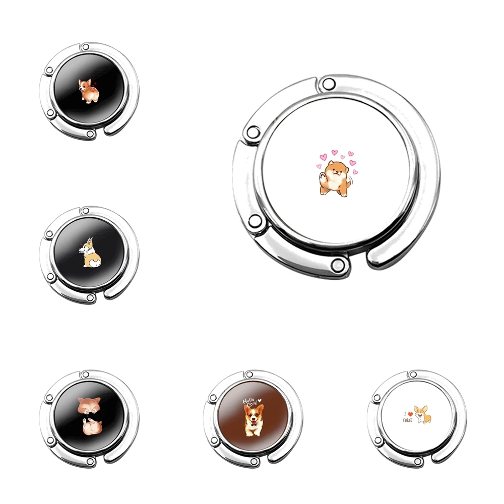 

Симпатичный любимый складной кошелек крючок для женского стола сумка для хранения складной декор стол крючок сексуальный мультяшный собака задница супер милая корги