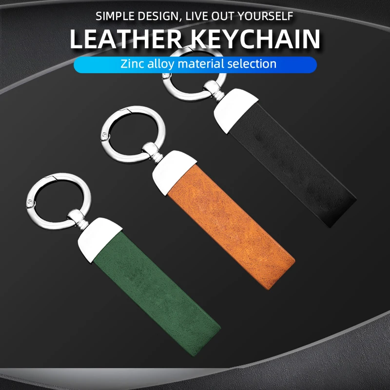

Keychain Metal Leather Keyring Keychains For Men Women Car Styling Key Chain Rings Zinc Alloy Auto Accessories