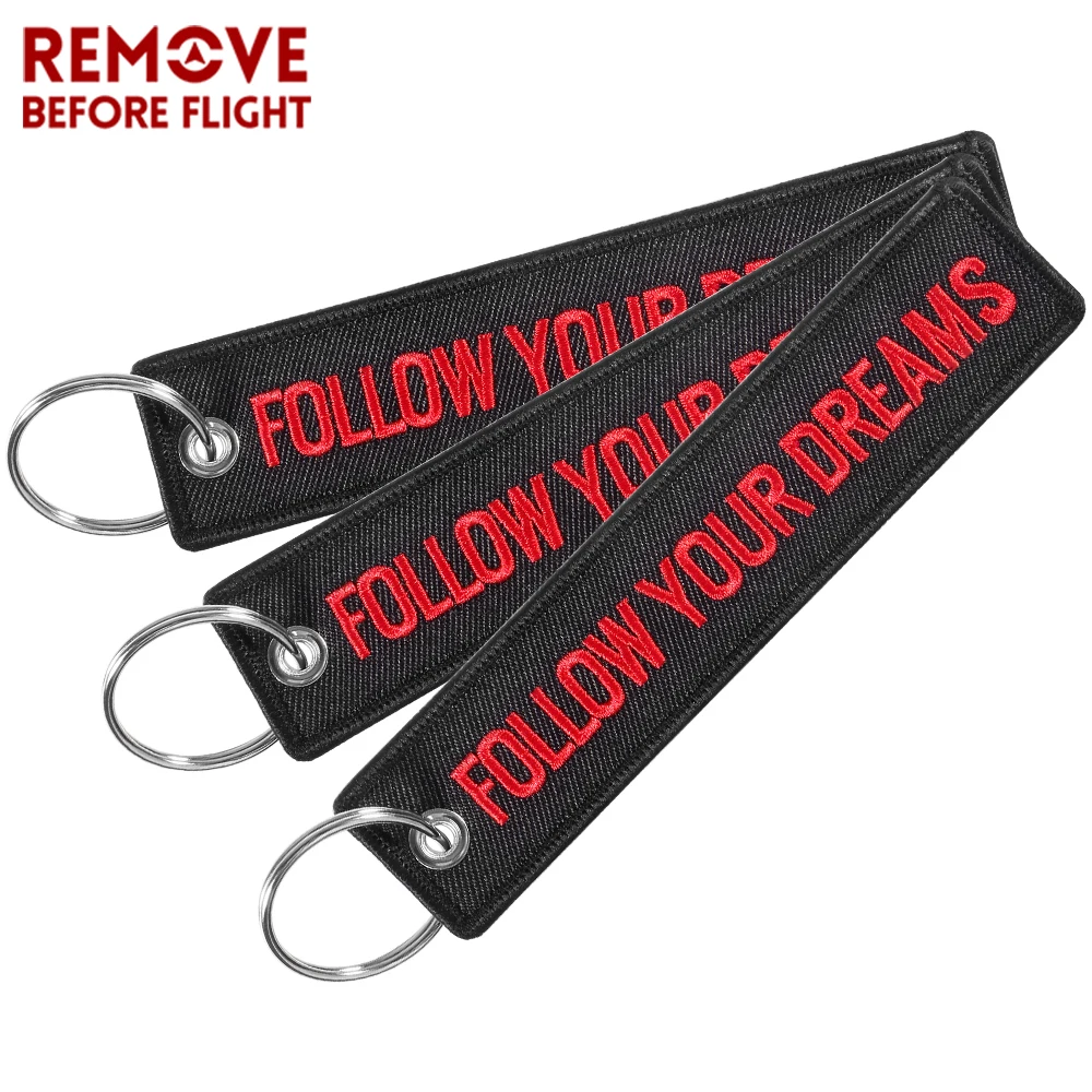 

Брелок Follow Your Dreams ювелирный с вышивкой Женская цепочка для авиационных подарков брелок этикетка модные брелки для сумок 3 шт.