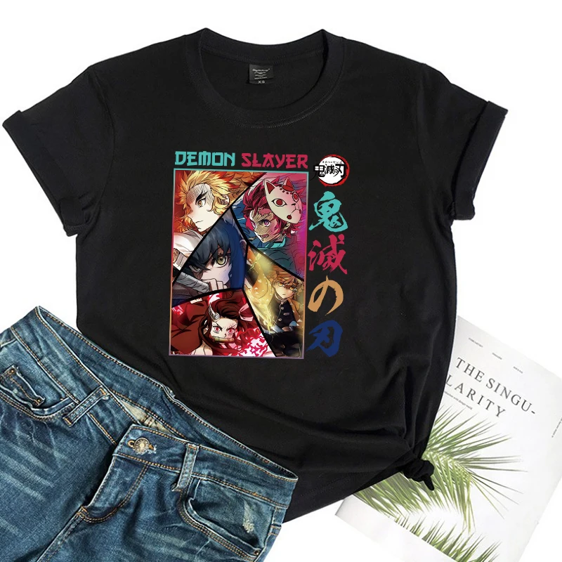 

2022 Japanese Anime Demon Slayer T Shirt Men Kawaii Manga Graphic Tees Fashion Tshirt Summer 90S Tops T-Shirt graphic t shirts