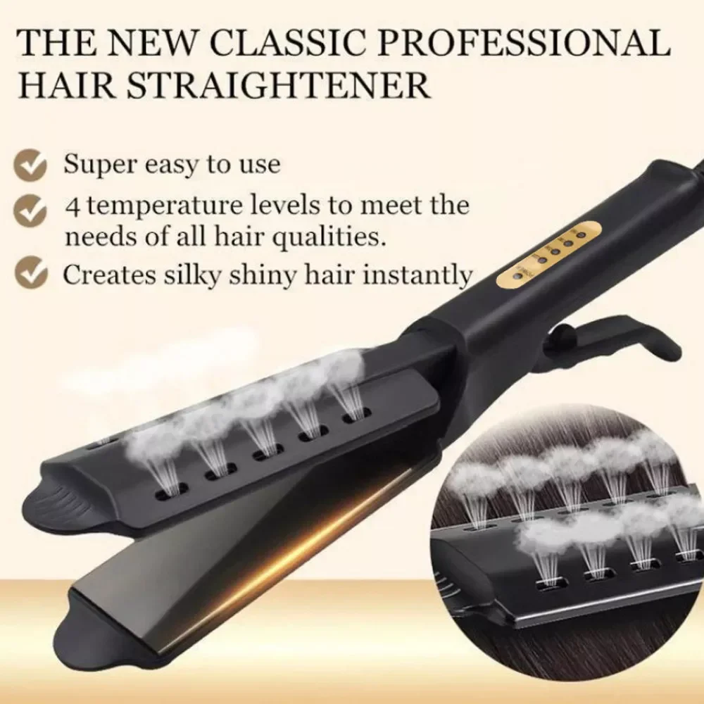 

Straightener Four-gear temperature adjustment Ceramic Tourmaline Ionic Flat Iron Curling iron Hair curler For Women hair