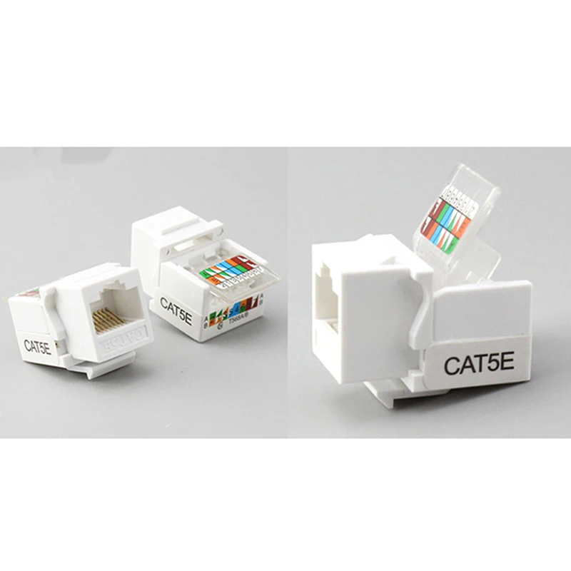 Сетевой Ethernet-модуль Keystone JackClip RJ45 CAT5e 10 шт. настенный разъем |
