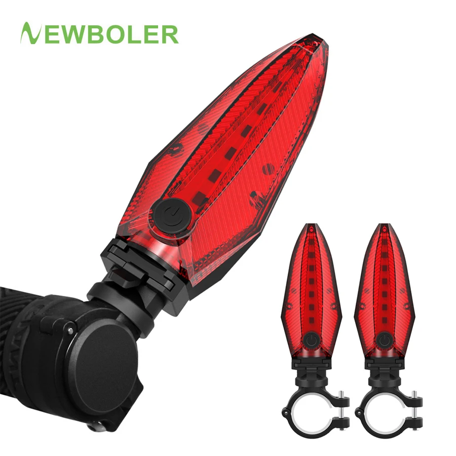 

NEWBOLER Bicycle Handlebar Light USB Rechargeable With 130dB Horn Anti-theft Alarm Waterproof LED Mountain Bike Light Accessorie