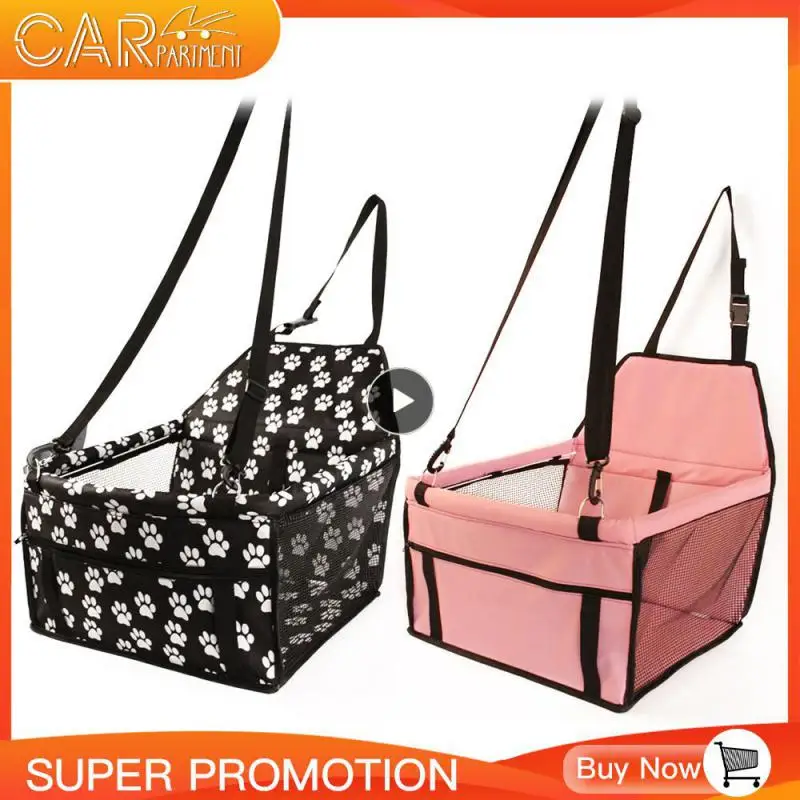 

Travel Dog Car Seat Cover Folding Hammock Pet Carriers Bag Waterproof Basket Safety Mesh Hanging Car Accessories Interior