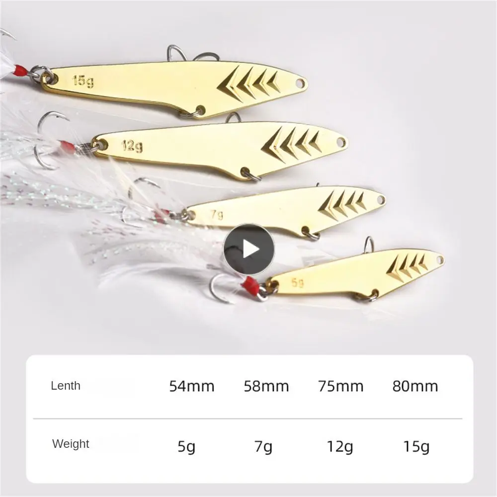 

With Three Hooks Luya Bait Far Cast Fishing Lures Reflective Sequins Fishing Gear Flake Strong Penetratio Fishing Bait Hard Bait