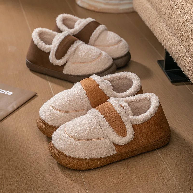 Домашние хлопковые тапочки Crestar с пушистой подкладкой для женщин зимние теплые