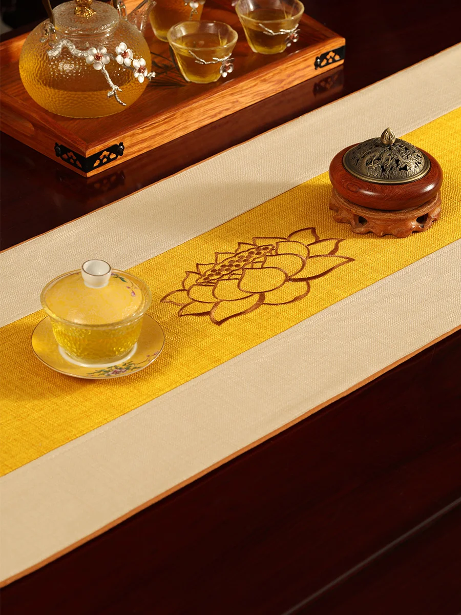 

Runner Style Zen cloth and Coffee Tea Mat Fabric Hallway Dining Table Long Cloth