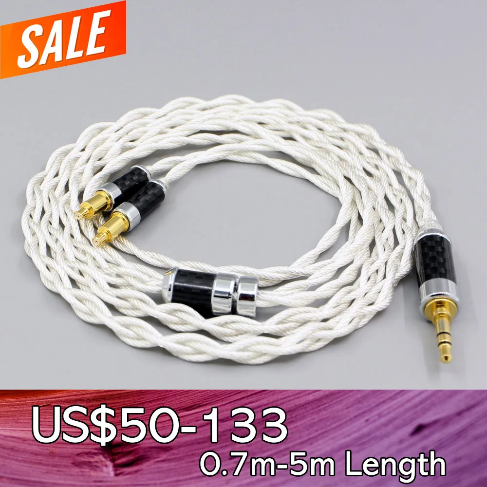 Graphene 7N OCC Silver Plated Type2 Earphone Cable For Audio Technica ATH-ADX5000 MSR7b 770H 990H A2DC LN008142