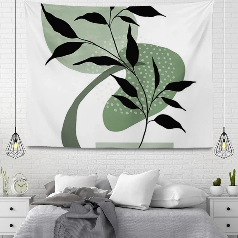 Настенный гобелен с растениями эстетическое украшение для домашней комнаты