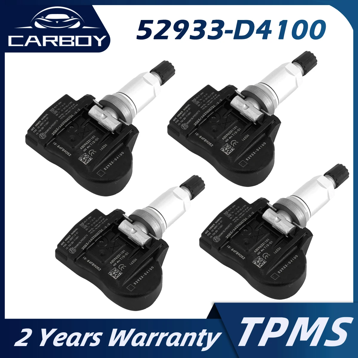 Датчик TPMS 52933-D4100 для Hyundai Elantra Azera i30 Ioniq Genesis G90 Kauai Kona Kia Niro Soul Optima E-Niro Sorento E-Soul