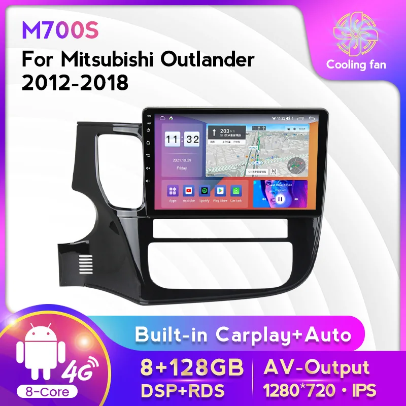 

10inch IPS Screen Android Car Multimedia Video Player For Mitsubishi Outlander 3 GF0W GG0W 2012-2018 Radio GPS Navigation WIFI