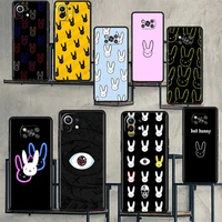 anime bad bunny case for xiaomi mi poco x3 nfc m3 pro f3 gt f1 m4 11 lite note 10 11t 10t 9t silicone back phone cover