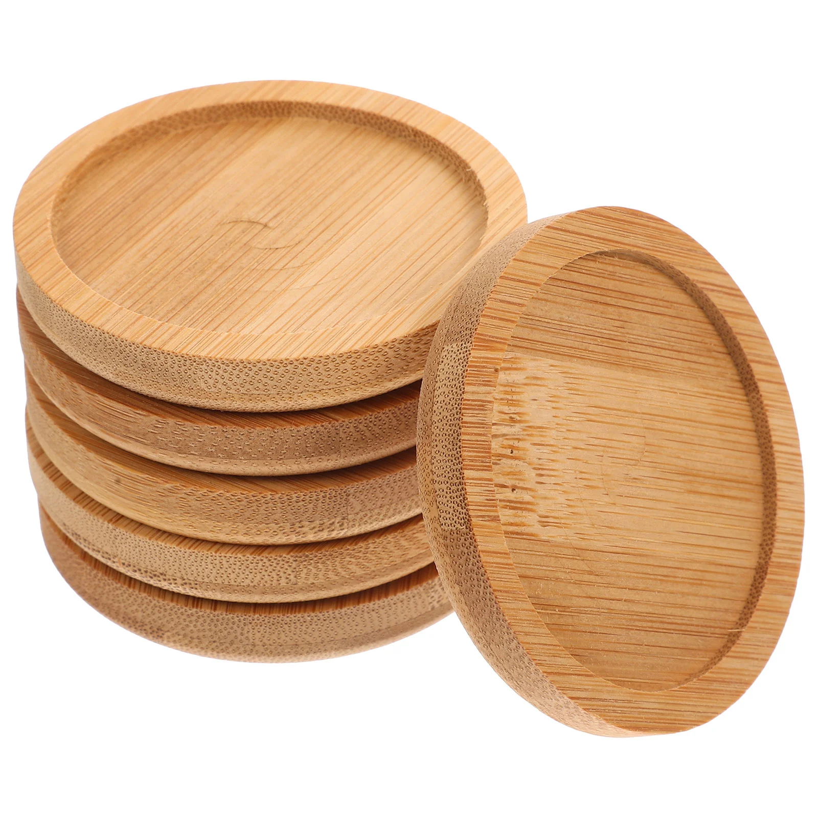 

6 Pcs Wooden Coasters Potholder Farmhouse Coaster Coffee Tea Maker Bamboo Coasters Bamboo Mat Non Slip Cup Coaster