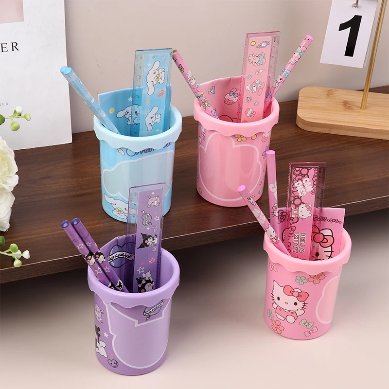 Sanrio Hello Kitty держатель для ручек стационарный набор Kuromi My Melody ластик карандашей