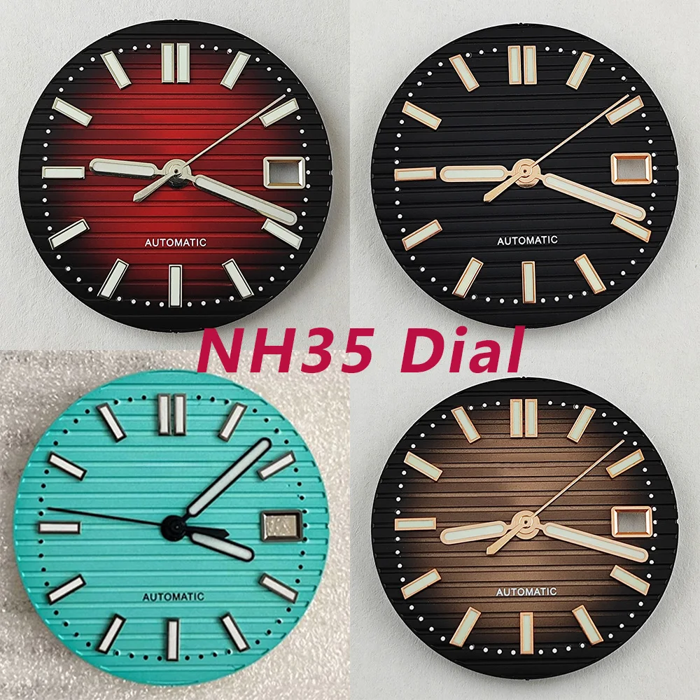 Циферблат NH35 30 5 мм циферблат Nautilus зеленый с подсветкой подходит для часов