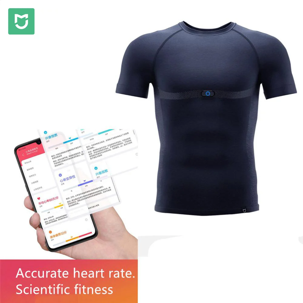 

Умная Спортивная футболка Mijia ADI ECG, удобная моющаяся футболка с контролем сердечного ритма, усталости и глубины анализа