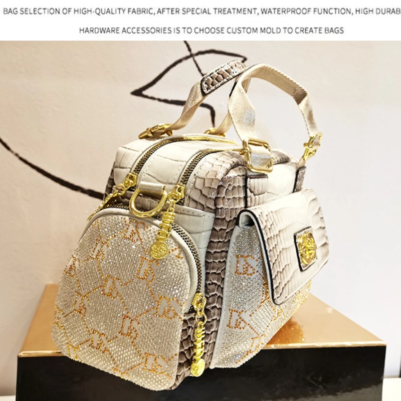 Women Purses and Handbags Sparkle Shining Rhinestone Women's Handbag Top Handle Ladies Hand Bags Luxury Designer Sac A Main