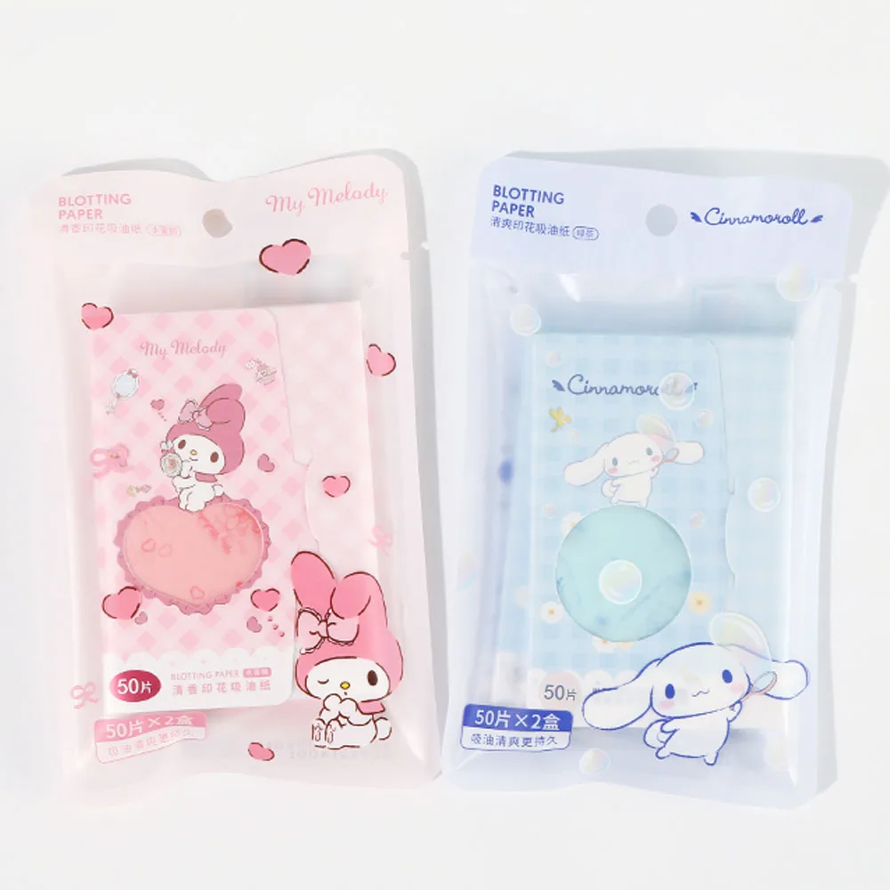 

Sanrioed Kawaii Cinnamoroll My Melody Green Tea Peach Fragrance Printing Oil-Absorbing Paper Convenient Disposable