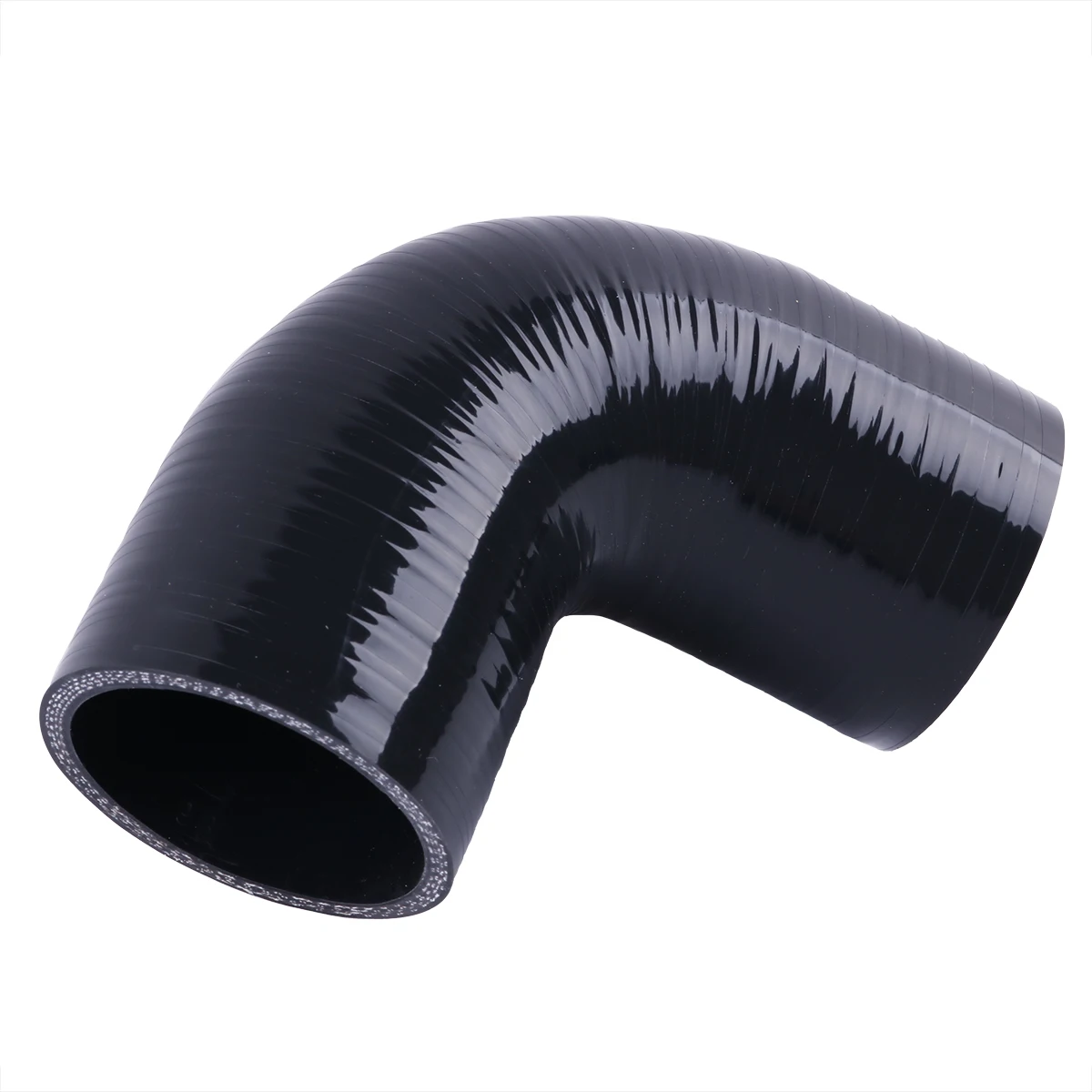 Глянцевый черный 90° ° Уменьшающий угловой шланг под углом 90 градусов силиконовый