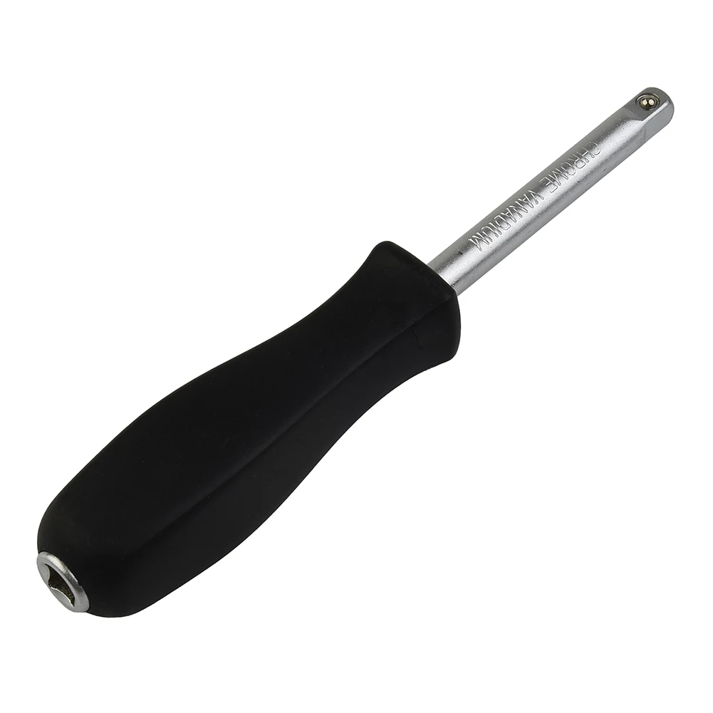 

Screwdriver Connecting Rod Small Spinner 1/4\" Black Bottom Hole Connection Handle Dual-purpose Square Rubber Handle