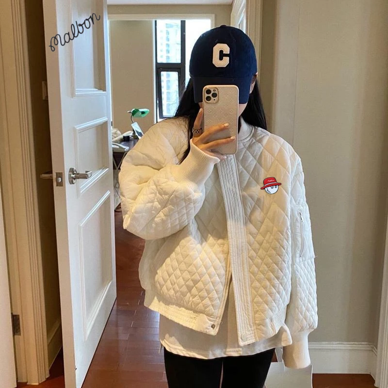 

New Women's Golf Jacket Down Cotton Jacket Autumn And Winter Women's Golf Jacket Horse Golf Jacket Women's Windbreaker Malbon
