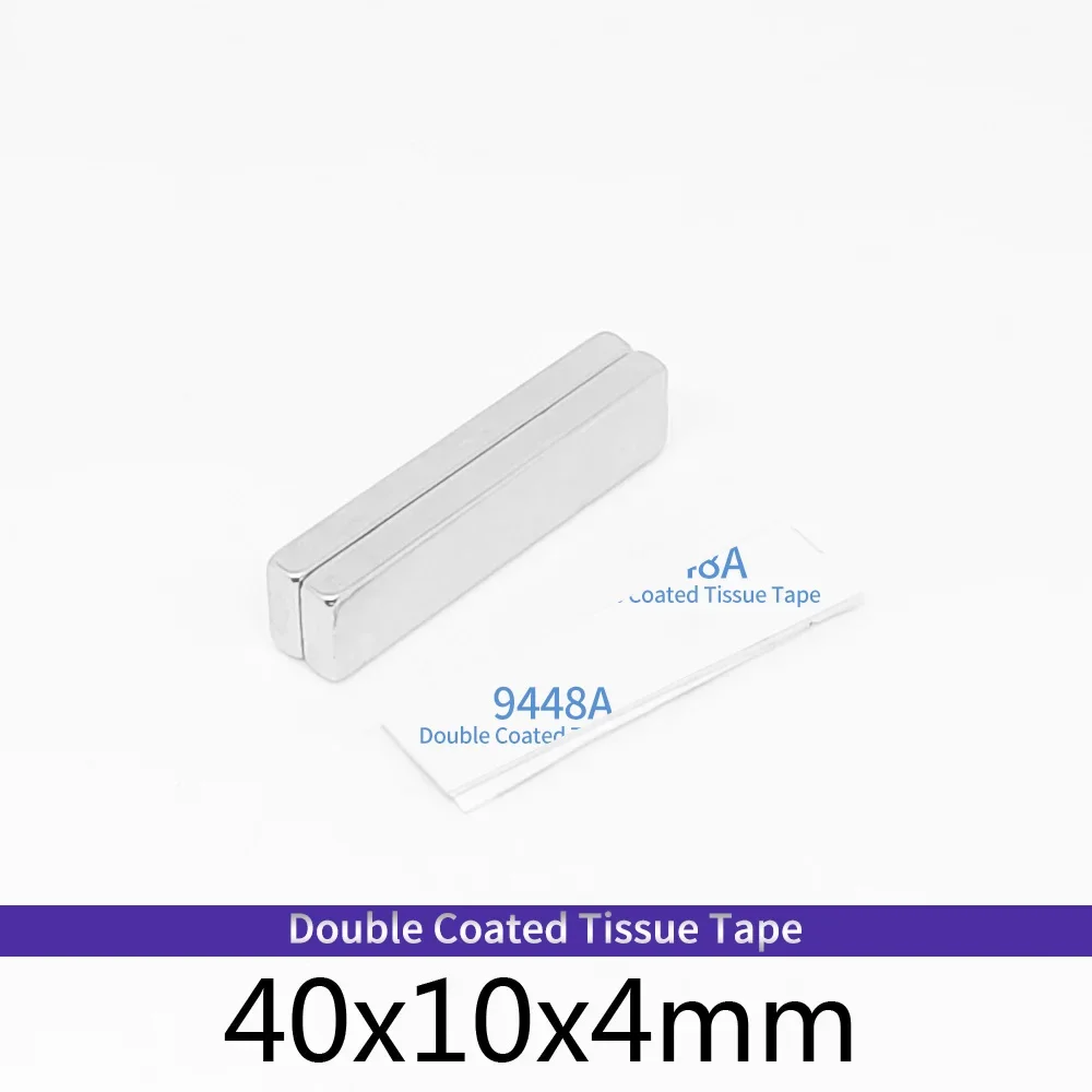 Блок-поисковый магнит 40x10x4 мм с лентой 3 м мощные сильные магниты 40*10*4 квадратные