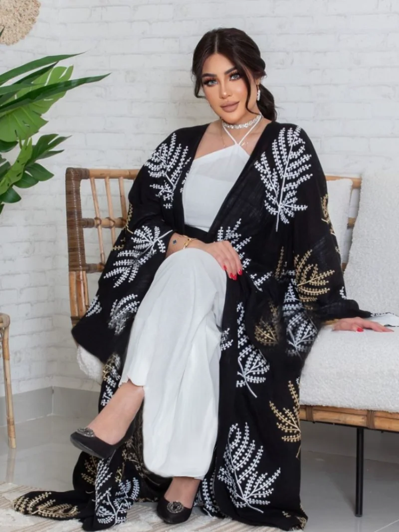 Morocco Mesh Muslim Dress Women Long Sleeve 2 Piece Set Abaya Kaftan Evening Party Dresses Dubai Turkey Islam Long Robe Vestidos