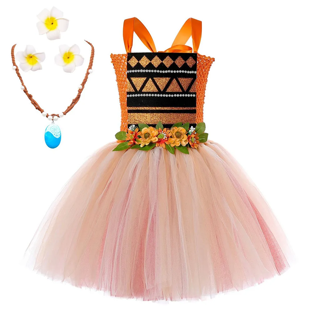 Детский карнавальный костюм Моаны ожерелье детское платье-пачка для выступлений