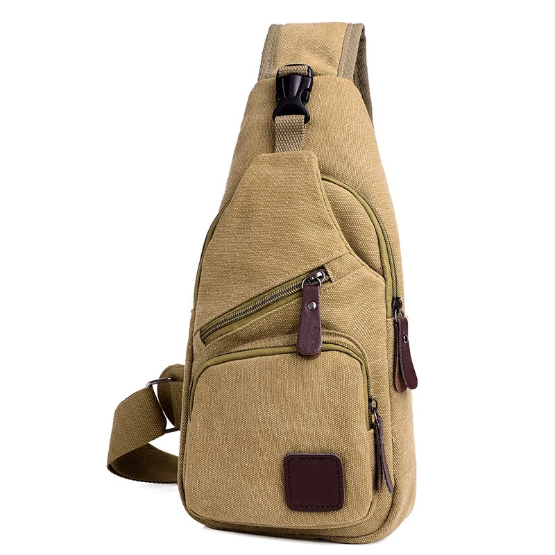 

Многофункциональная сумка через плечо в стиле ретро, холщовая дорожная Водонепроницаемая нагрудная сумочка-слинг для мужчин, мессенджер на плечо