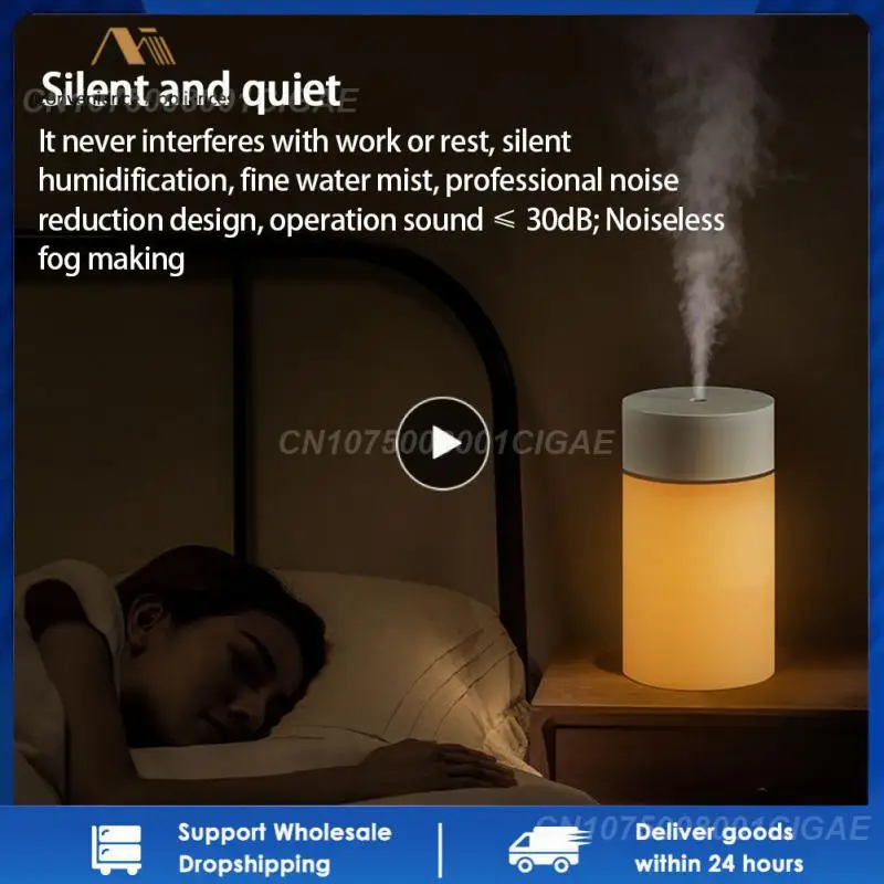 

260ML USB Air Humidifier LED Lamp Mini Essential Oil Diffuser Portable Office Car Purifier Anion Mist Maker With Light