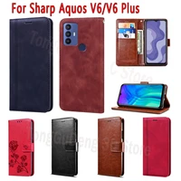 cover for sharp aquos v6 plus case flip leather wallet magnetic card phone protective etui book on for sharp aquos v 6 case bag