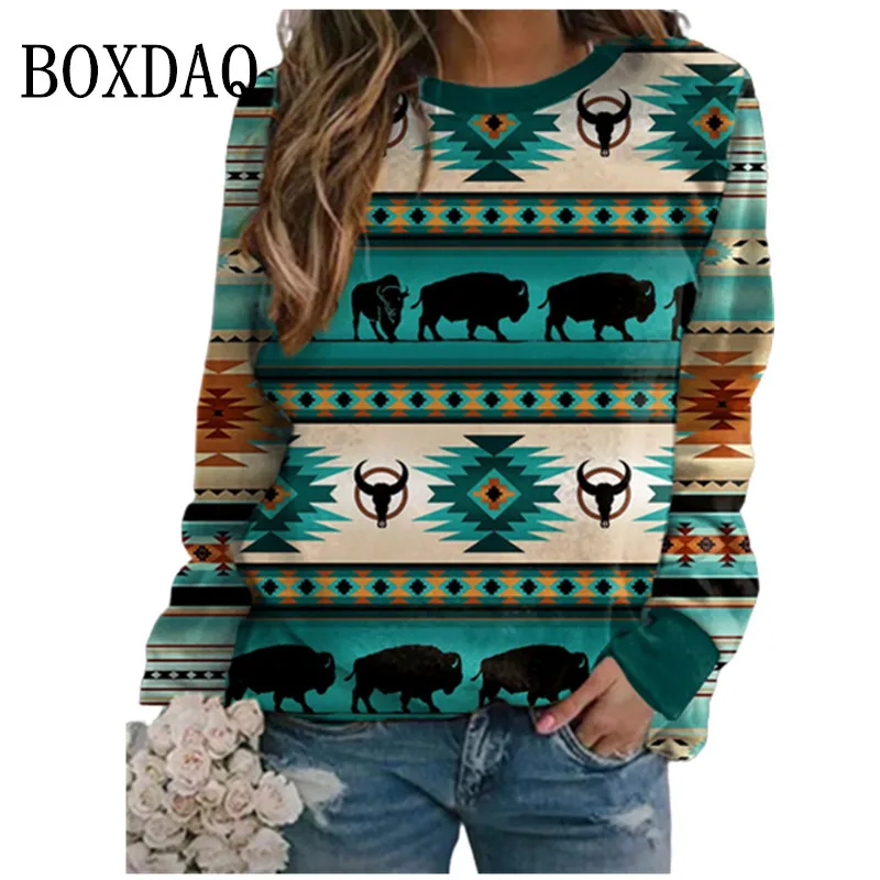 

Женская футболка в стиле ретро от кутюр, Повседневный пуловер с принтом, Осенние Топы, женская уличная мода, женские футболки оверсайз с дли...