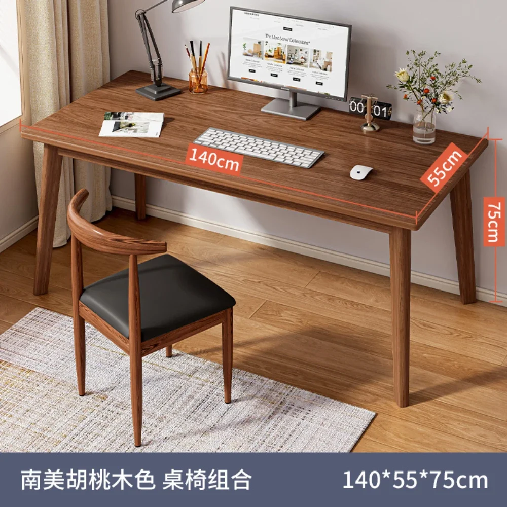 Длинный стол ножки из цельного дерева двойной простой офисный компьютер