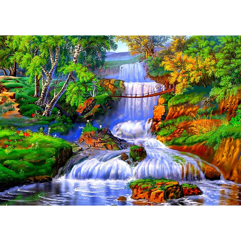 

Scenic Scenery Resin Rhinestone Diamond Painting 20*30cm Full Round Diamond Mosaic Landscape Diamond Embroidery Picture