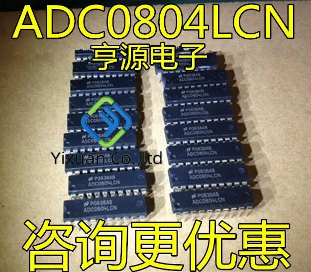 

2pcs original new ADC0804 ADC0804LCN 8-bit CMOS sequential comparison A/D converter chip DIP-20