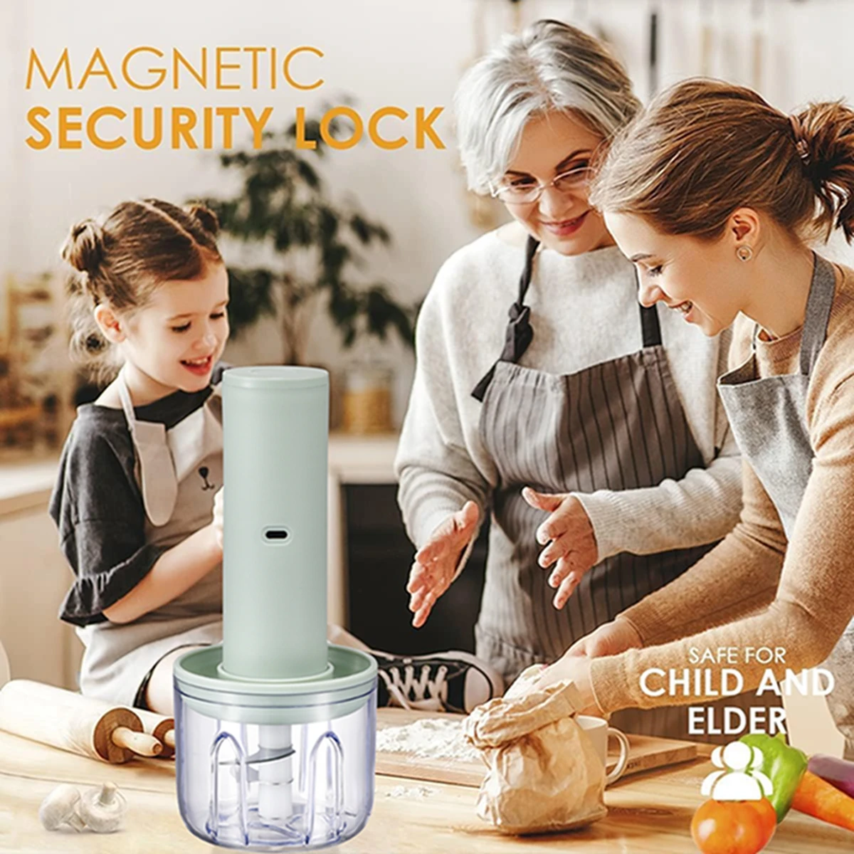 Портативный электрический кухонный комбайн