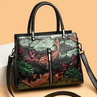 2022 trend high quality flowers pattern handbag purses women bag luxury designer brand large capacity shoulder crossbody bags