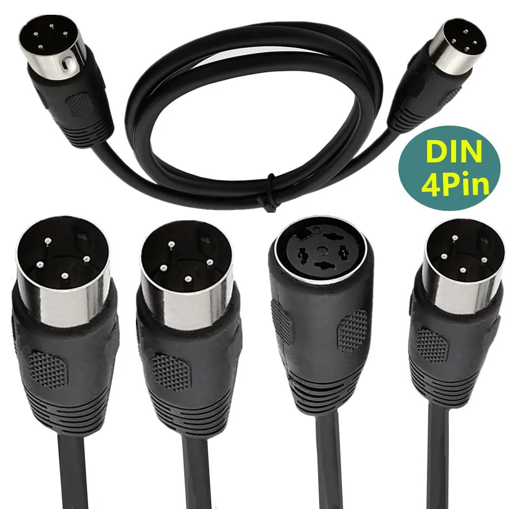 

Large din line 4pin car audio and video cable old-fashioned keyboard interface midi medical harness large DIN data line 0.5m-3m